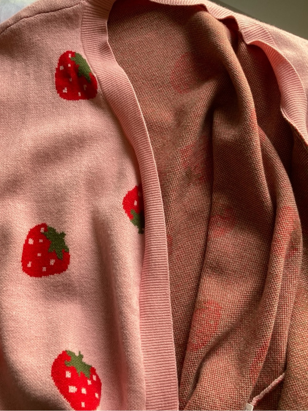 Pink Strawberry Knit Cardigan - Picture 7 of 14
